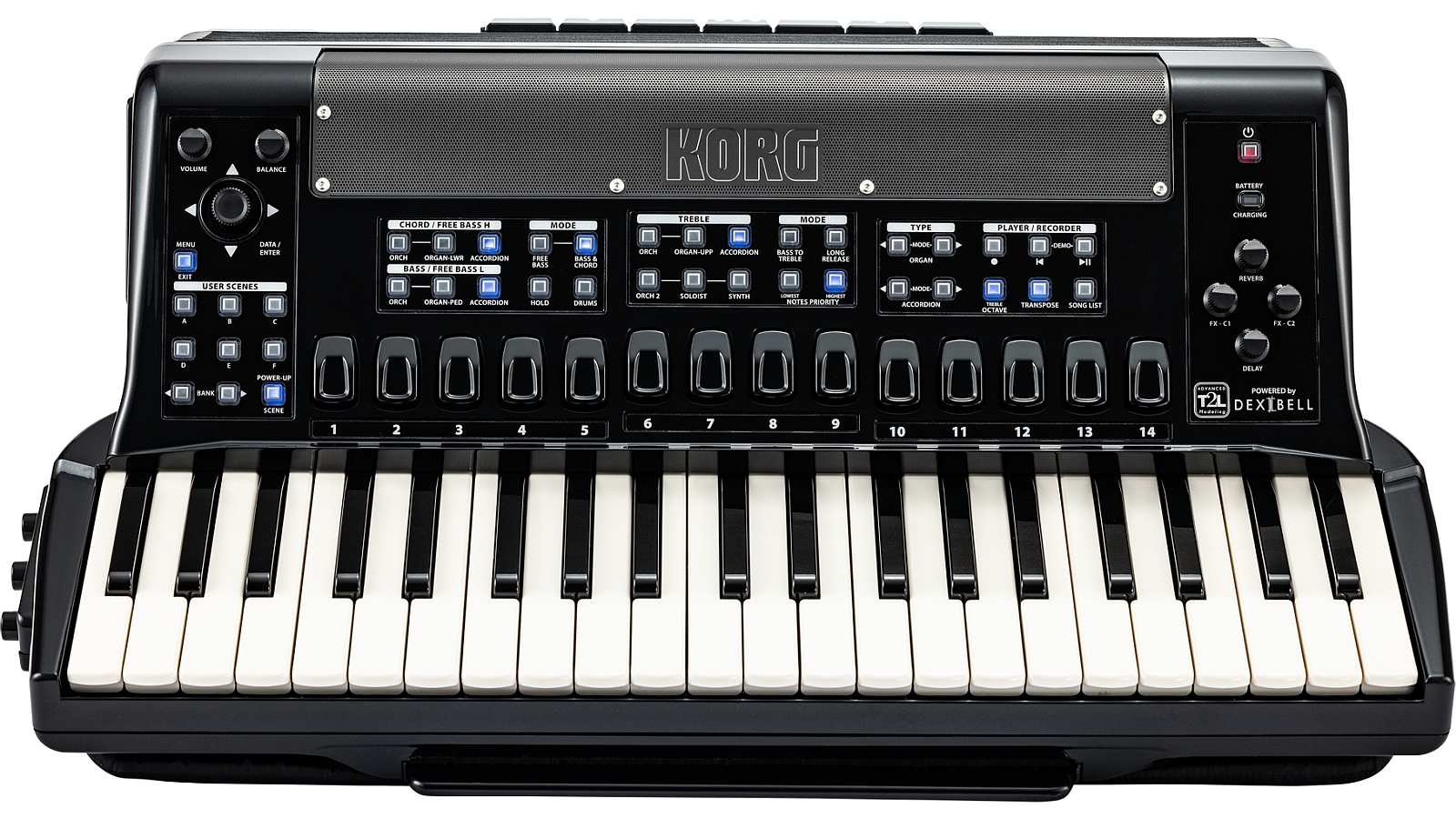 KORG FISA SUPREMA BK 41 Tasten, Digitales Akkordeon, Tastaturtyp, inkl. schwarzer Tasche, neuwertig. | Zustand: Gut – Bild 2