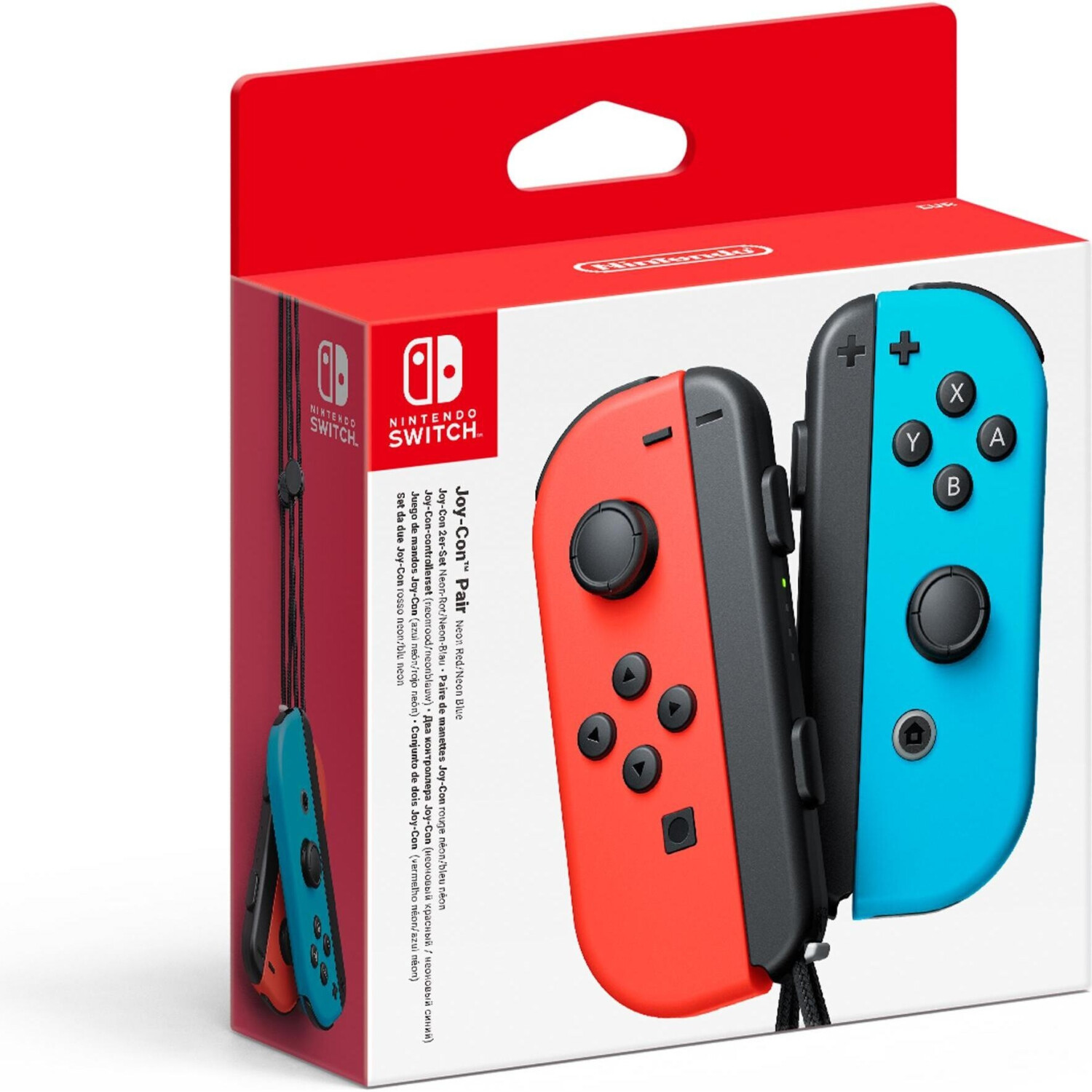 Nintendo Joy-Con Rot/Blau Set, 2er-Set Joy-Con Controller für Nintendo Switch, Neon-Rot | Neon-Blau, Originalverpackung (OVP) vorhanden. | Zustand: Neu – Bild 2