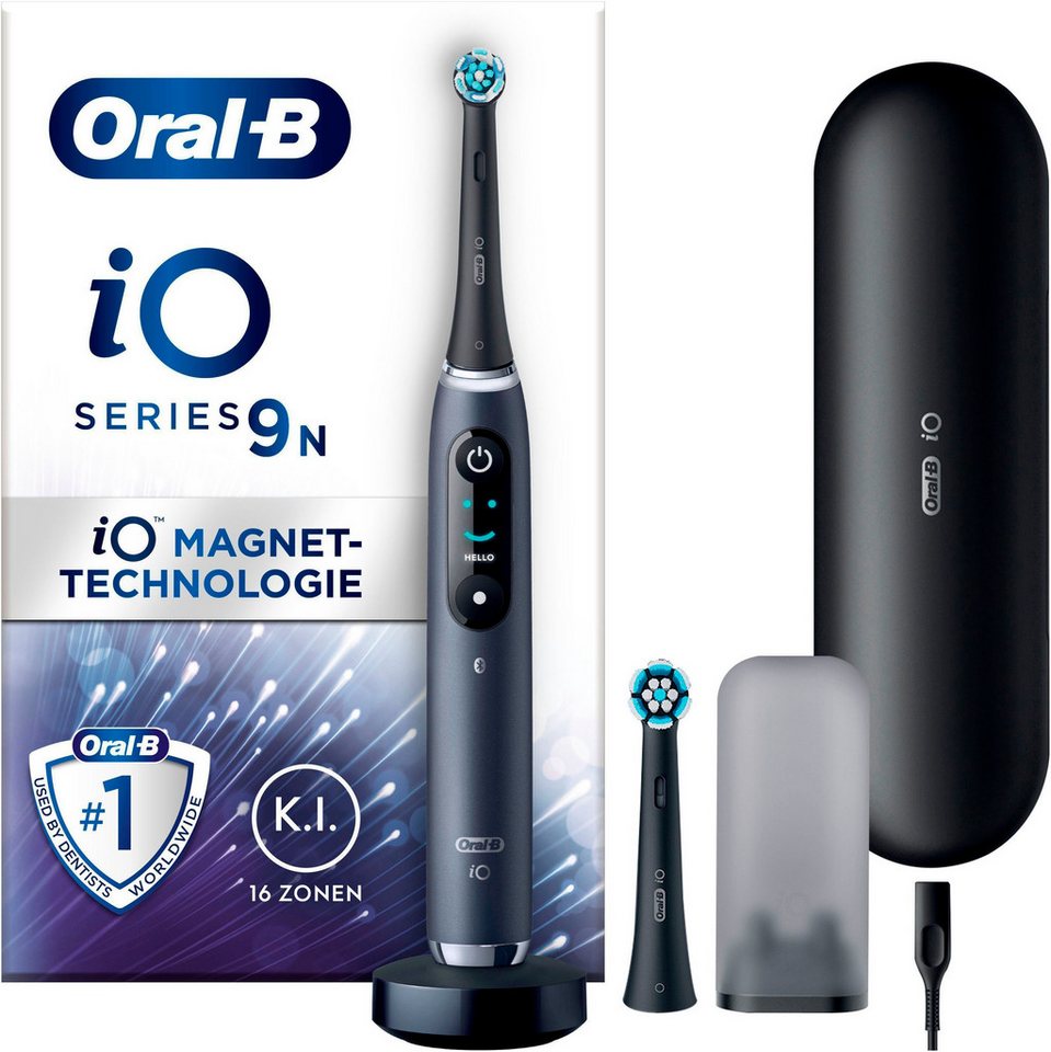 Oral-B iO Series 9n Black Onyx, Elektrische Zahnbürste mit 2 Aufsteckbürsten, OVP, KI-Funktion, 7 Modi. | Zustand: Neu – Bild 2