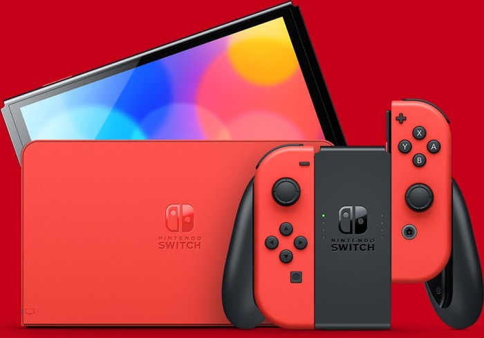 Nintendo Switch OLED Mario Red Edition, Konsole mit OLED-Display, Joy-Con in Mario Rot und Zubehör. | Zustand: Sehr Gut | Farbe: rot – Bild 2