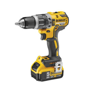 Dewalt DCD796/DCF895 Set 18V Gelb, Kombi-Bohrschrauber und Schlagschrauber Set mit 3x 18V Akkus (2x 5Ah, 1x 2Ah) und Ladegerät. | Zustand: Sehr Gut