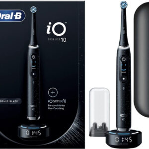Oral-B iO Series 10 Cosmic Black, Elektrische Zahnbürste, ovp, mit iO Sense Smart Charger und Live-Coaching. | Zustand: Neu