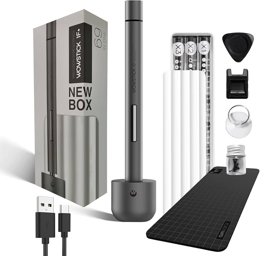 Wowstick 1F+ 69in1 (Grau), Elektrischer Präzisionsschraubendreher, Akku, 56 Bits, OVP, Neuwertig. | Zustand: Neu