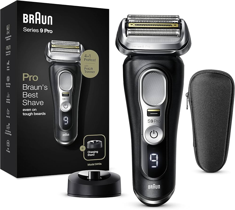 Braun Series 9 Pro 9410s, Elektrischer Nass- | Trockenrasierer mit Ladestation, schwarz. | Zustand: Wie Neu