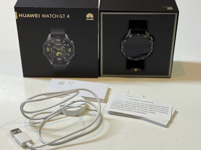 Huawei Watch GT 4 46mm Black, Mit Verpackung und Ladegerät | Zustand: Sehr Gut – Bild 2