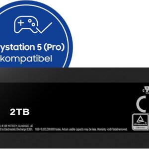 Samsung 990 PRO 2TB M.2 NVMe mit Heatsink, PCIe 4.0 SSD mit 2TB, ideal für PS5 und PC-Gaming, mit Kühlkörper.  
 | Zustand: Gut