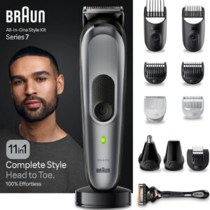 Braun Series 7 All-in-One 7440, 11-in-1 Style Kit, Wet & Dry, Li-Ion Akku, 100 Min. Laufzeit, inkl. Gillette Rasierer | Zustand: Neu