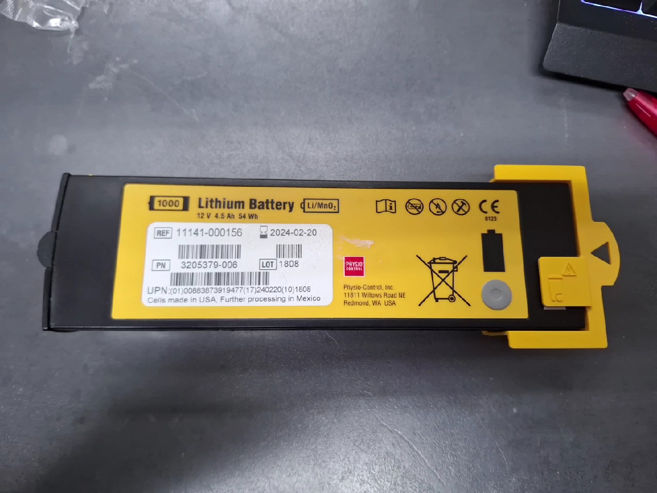 Physio Control Lifepak 1000 Batterie, Nicht wiederaufladbare Lithium-Batterie für das LIFEPAK 1000 Defibrillator. | Zustand: Sehr Gut – Bild 2