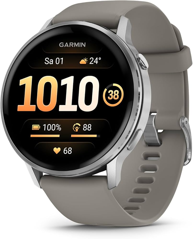 Garmin Venu 2, OVP, GPS-Fitness-Smartwatch, 45mm, schwarz | schiefergrau, AMOLED-Display, neuwertig | OVP | Zustand: Wie Neu