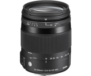 Sigma 18-200mm F3.5-6.3 DC, Allround-Zoomobjektiv für digitale SLRs mit Crop-Sensor, diverse Bajonette. | Zustand: Gut