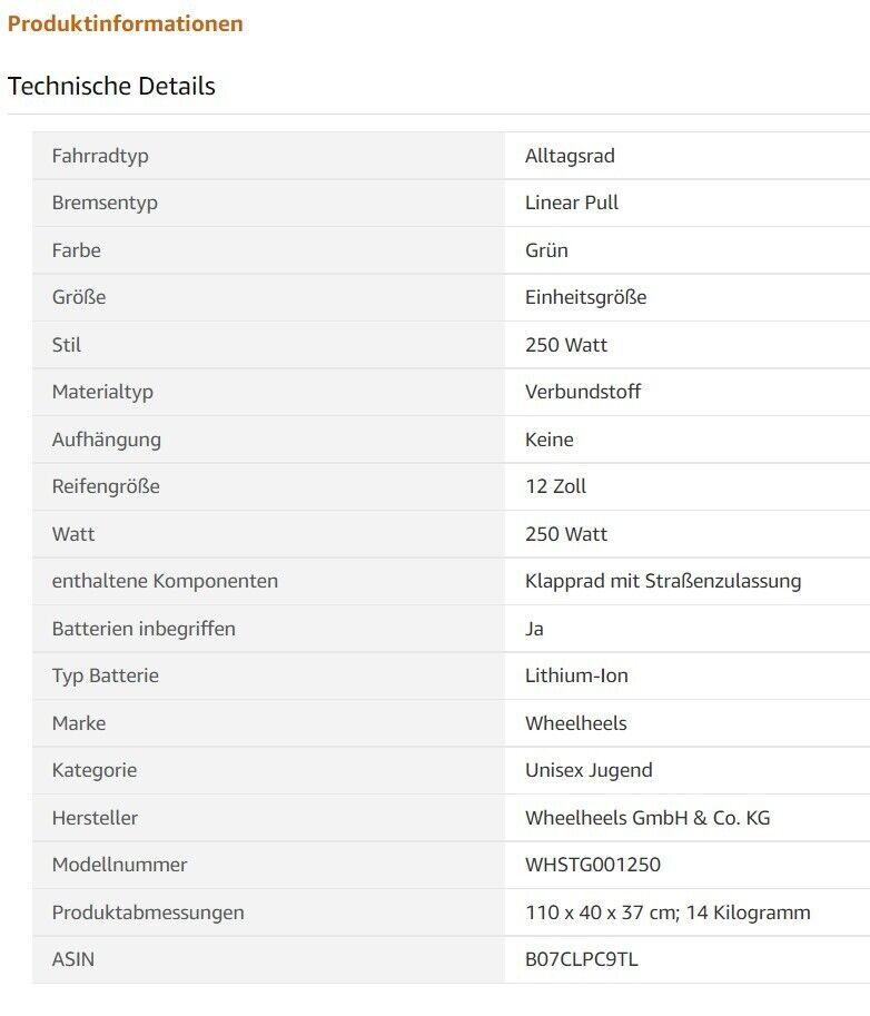 Stigo Klapproller WHSTG001250, Mit Ladegerät. Akku defekt, lässt sich nicht laden. – Bild 5