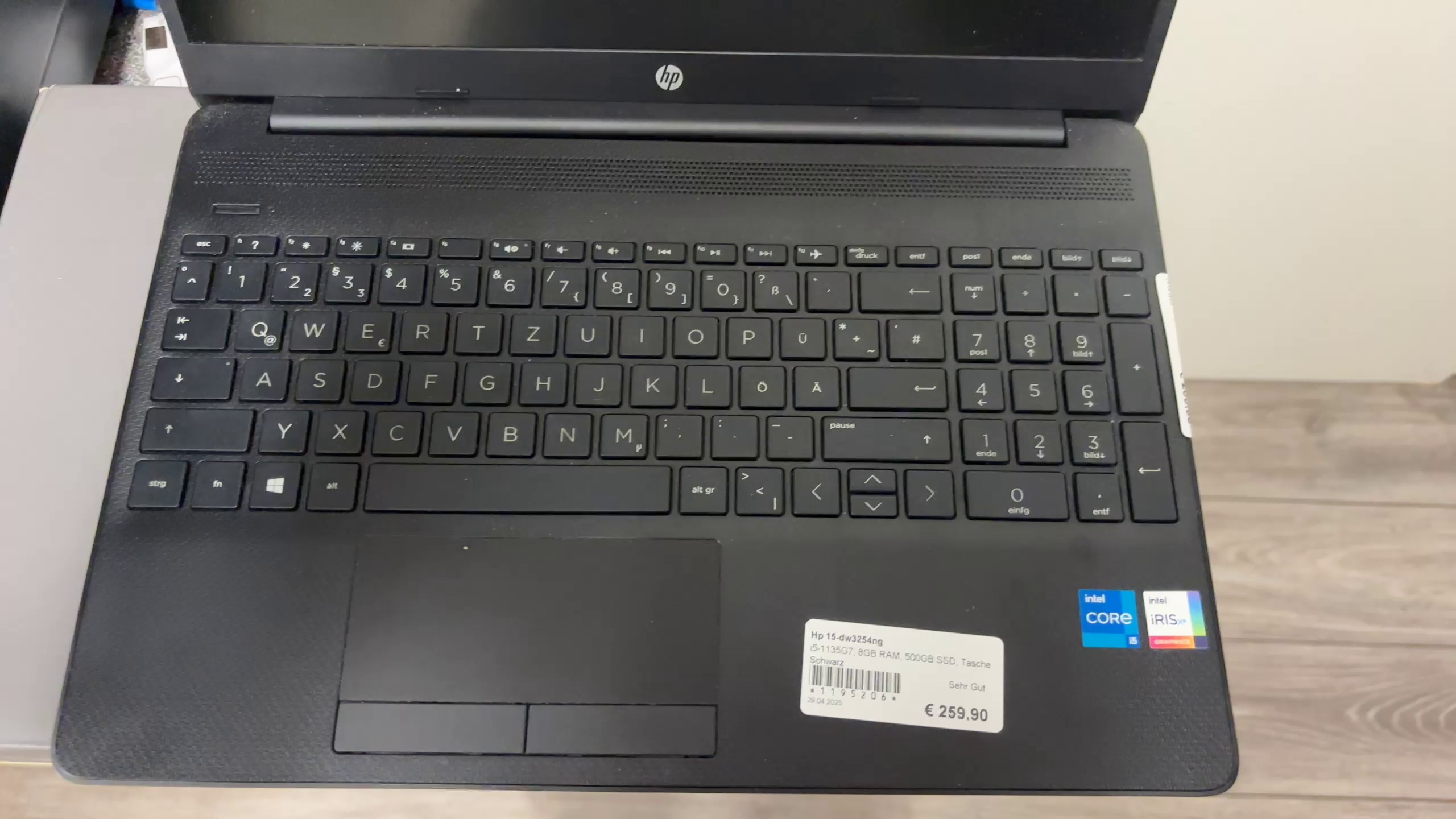 HP 15-dw3254ng, i5-1135G7, 8GB RAM, 500GB SSD, Schwarz, guter Zustand laut Aufkleber | Zustand: Sehr Gut – Bild 2