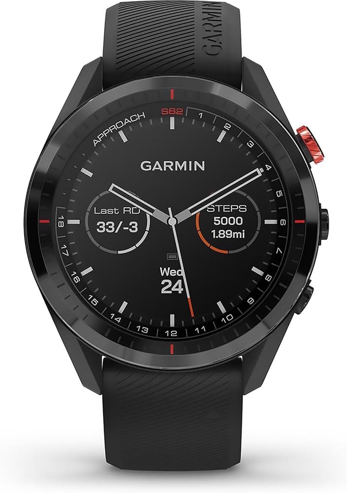 Garmin Approach S62 Schwarz, Premium GPS Golf Smartwatch, neu und originalverpackt (ovp). | Zustand: Sehr Gut | Farbe: schwarz