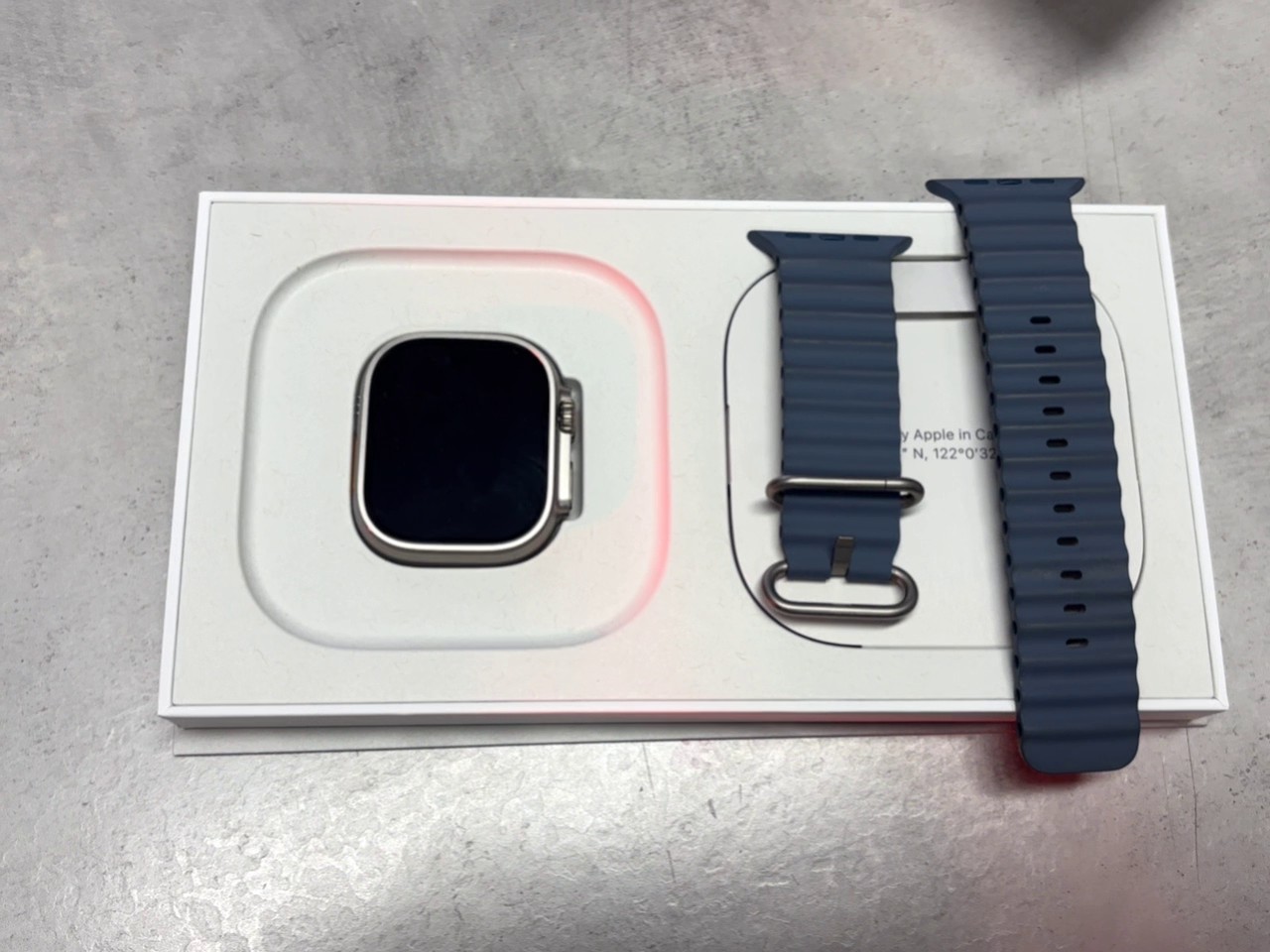 Apple Watch Ultra 3, OVP, Titan, blaues Ocean Band, neuwertig, Originalverpackung vorhanden. | Zustand: Wie Neu | Farbe: schwarz