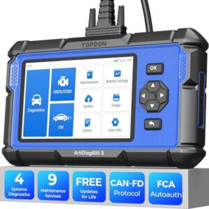 Topdon ArtiDiag600 S, Kfz-Diagnosegerät mit OVP, 4-System-Diagnose, 9 Servicefunktionen und CAN-FD. | Zustand: Wie Neu