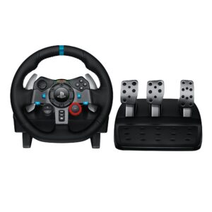 Logitech G29 Driving Force Racing Wheel, Lenkrad mit Pedalen für PS5, PS4, PC, Mac. Handgenähtes Leder, Force Feedback. | Zustand: Gut | Farbe: schwarz