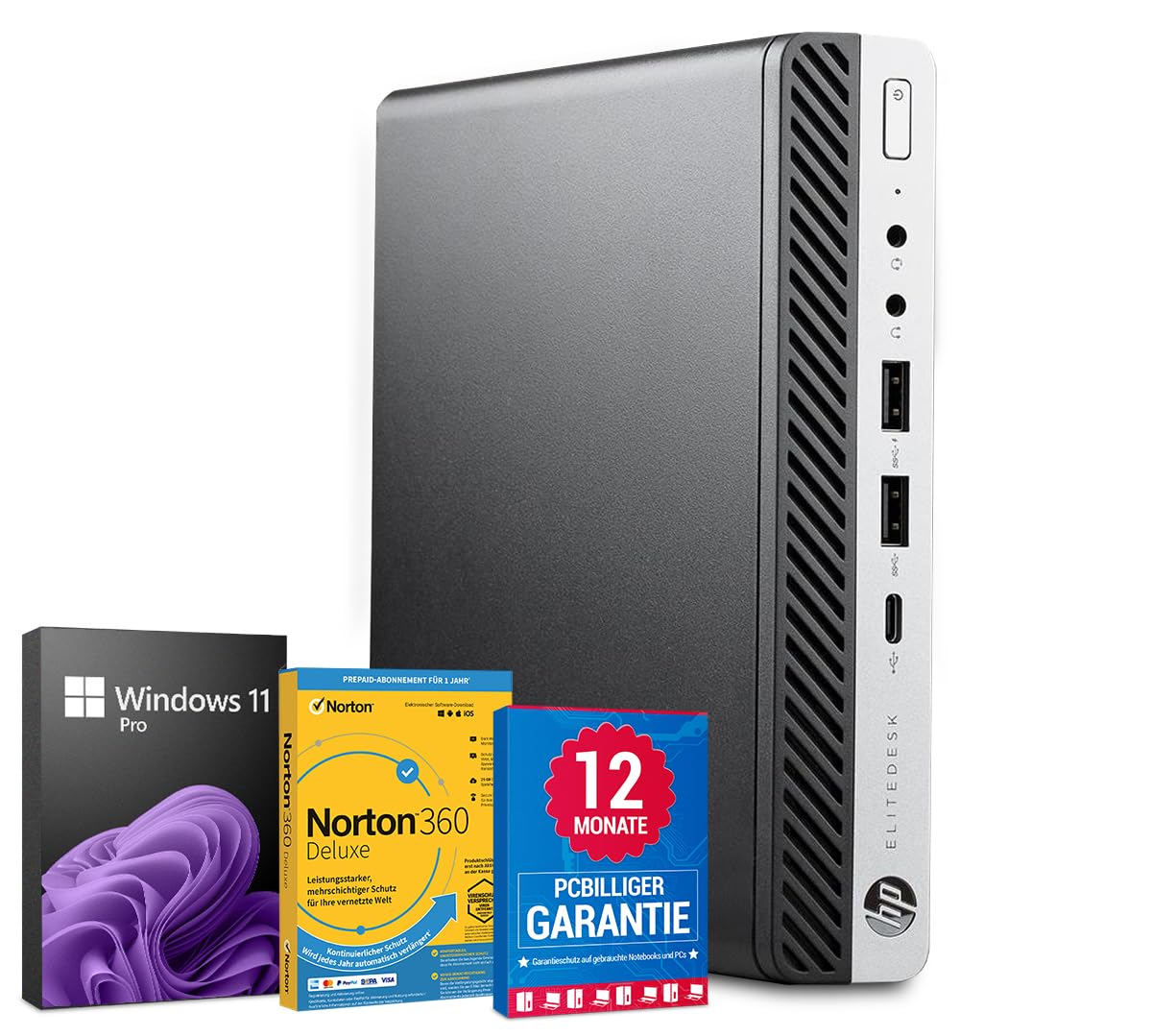 HP EliteDesk 800 G4 Mini PC i5-8500 8/256, Business Mini-PC mit Core i5-8500, 8GB RAM, 256GB NVMe SSD, inkl. Netzteil und Windows 11 Pro. | Zustand: Sehr Gut – Bild 2