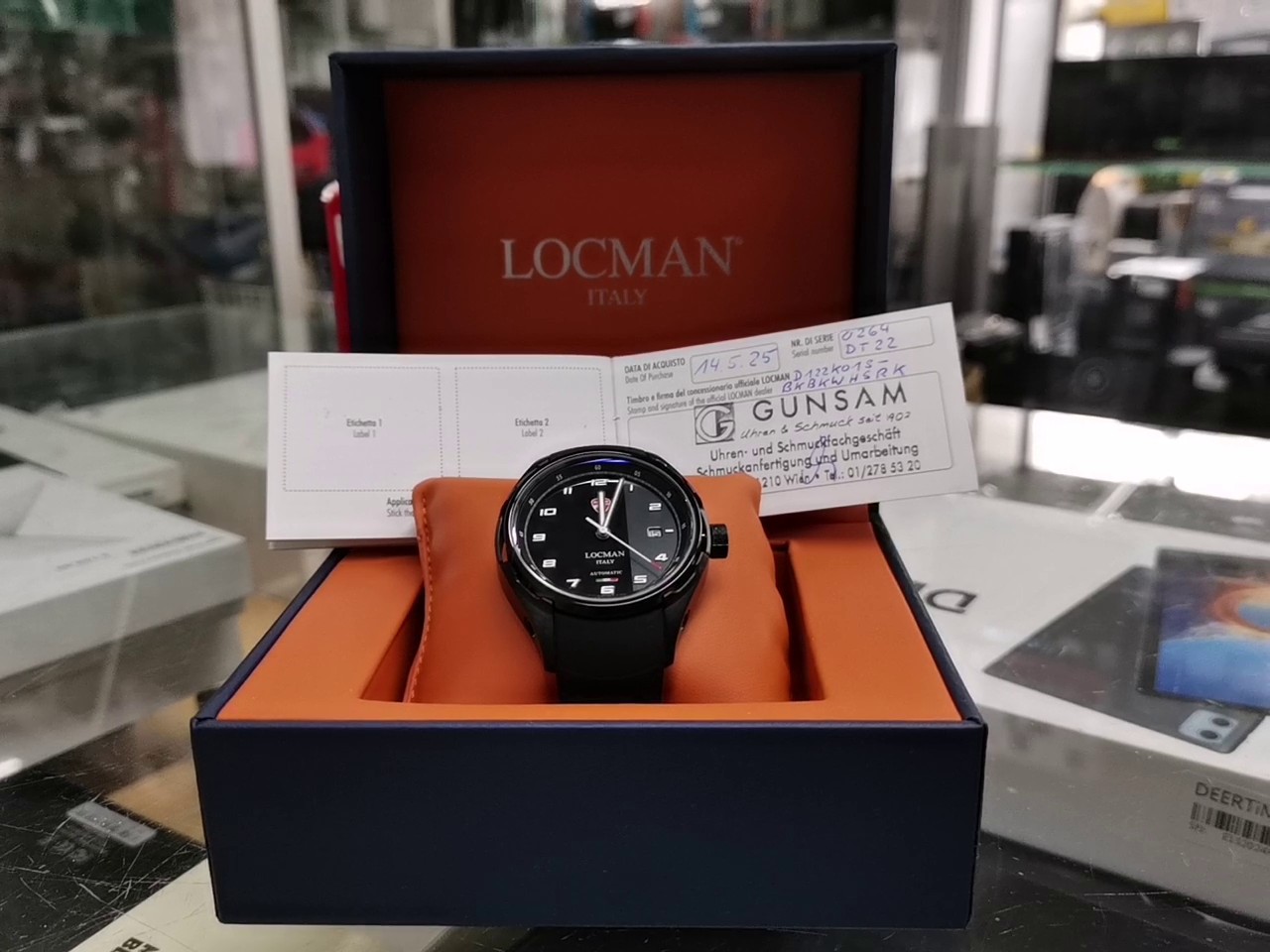 Locman Ducati Automatik, Herrenuhr in Originalverpackung (ovp). Mechanisches Automatikwerk, Gehäuse 42 mm Stahl. | Zustand: Neu