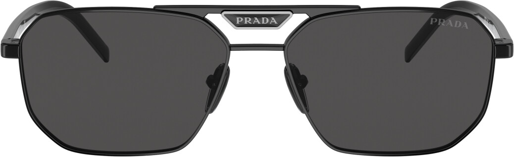 Prada PR 58YS 1AB5S0 Schwarz, Herren Sonnenbrille Pilotform, Metall | Acetat, Gläser Grau, neu mit OVP. | Zustand: Wie Neu – Bild 4