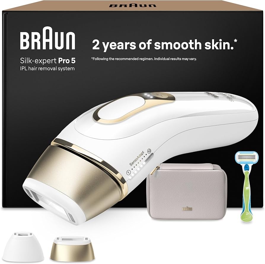 Braun Silk Expert Pro 5 PL5152, IPL-Haarentferner, weiß | gold, mit Zubehör und Rasierer, OVP | Zustand: Neu