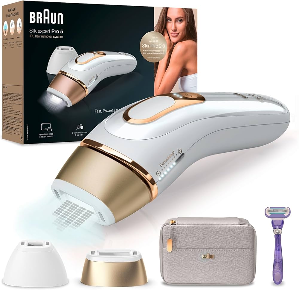 Braun Silk Expert Pro 5 PL5152, IPL-Haarentferner, weiß | gold, mit Zubehör und Rasierer, OVP | Zustand: Neu – Bild 2