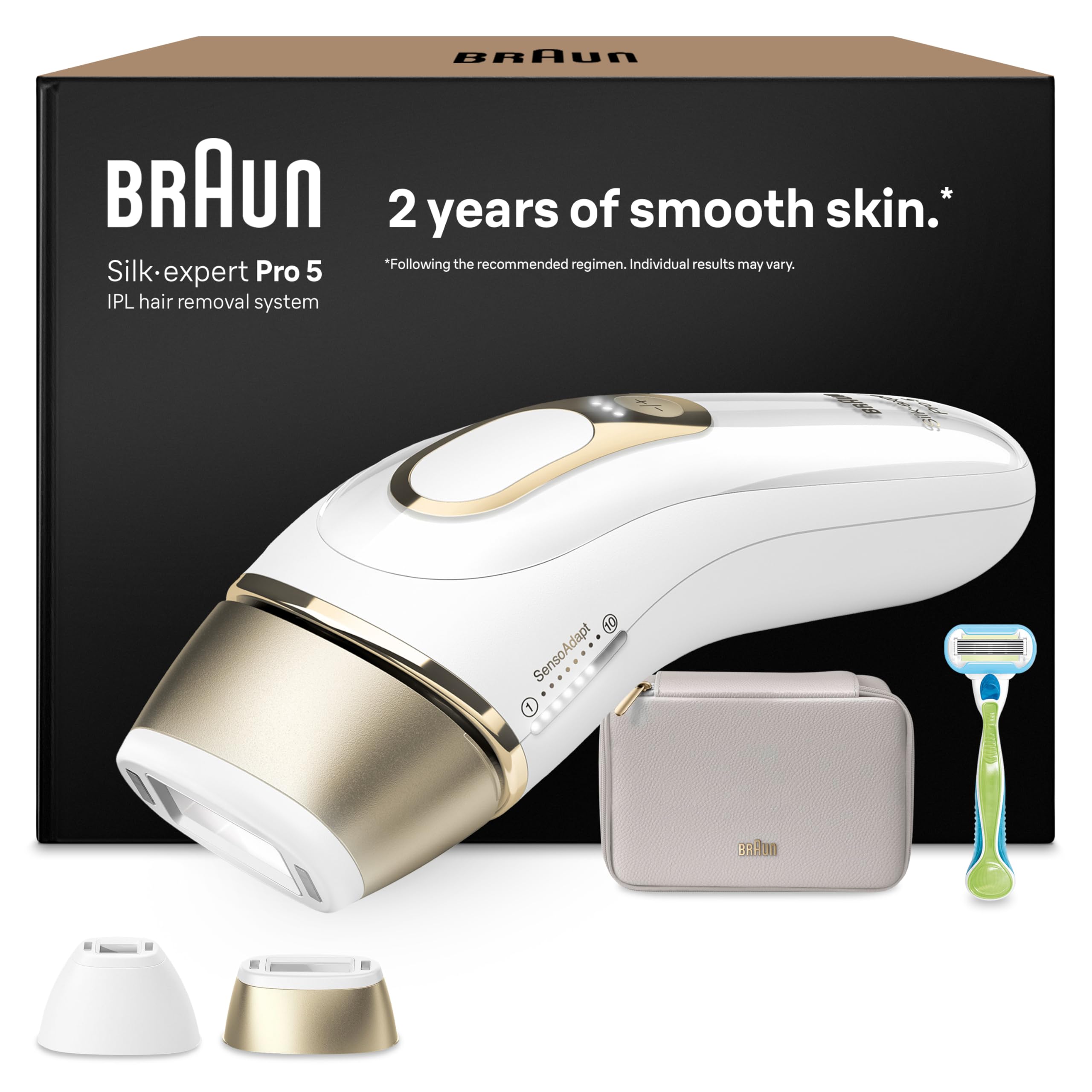 Braun Silk Expert Pro 5 PL5152, IPL-Haarentferner, weiß | gold, mit Zubehör und Rasierer, OVP | Zustand: Neu – Bild 3