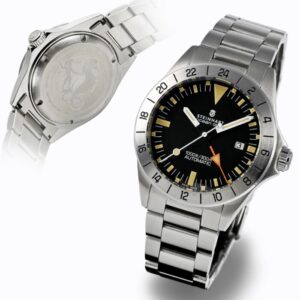 Steinhart Ocean One Vintage 39 GMT, Automatik Uhr mit Originalverpackung (ovp), Vintage-Optik, 39mm Gehäuse. | Zustand: Wie Neu