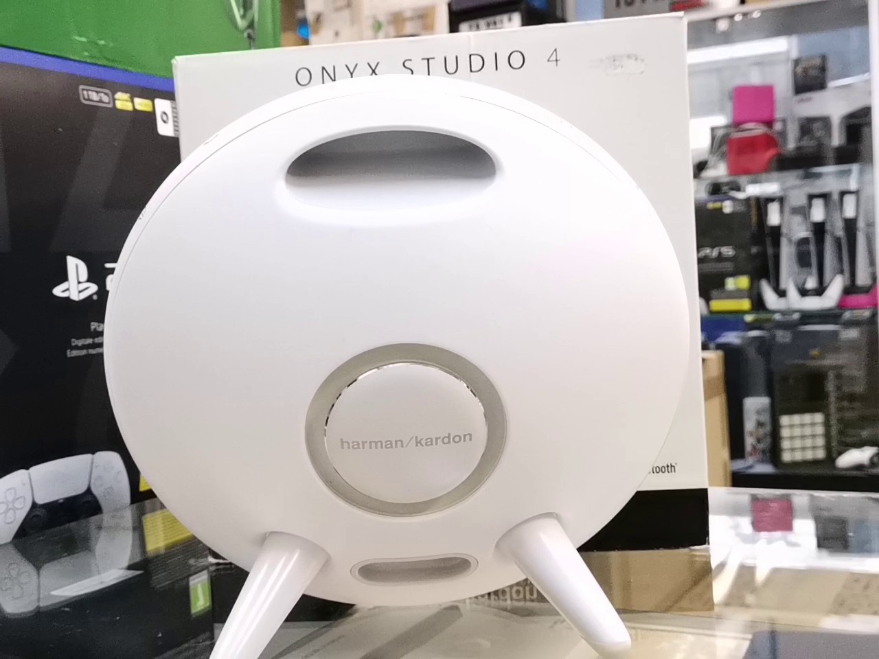 Harman Kardon Onyx Studio 4, OVP, Bluetooth Lautsprecher, bis zu 8 Std. Wiedergabe, HK Connect+ | Zustand: Weiss – Bild 3