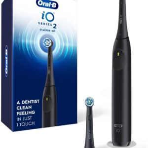 Oral-B iO Series 2 Starter Kit Schwarz, Elektrische Zahnbürste, neuwertig in Originalverpackung (ovp), mit 2 Bürstenköpfen. | Zustand: Neu