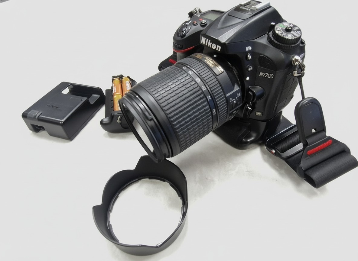 Nikon D7200 + 18-140mm VR, DSLR Kamera mit AF-S DX 18-140mm VR Objektiv, Gegenlichtblende, Akkus und Ladeteil. | Zustand: Sehr Gut – Bild 2