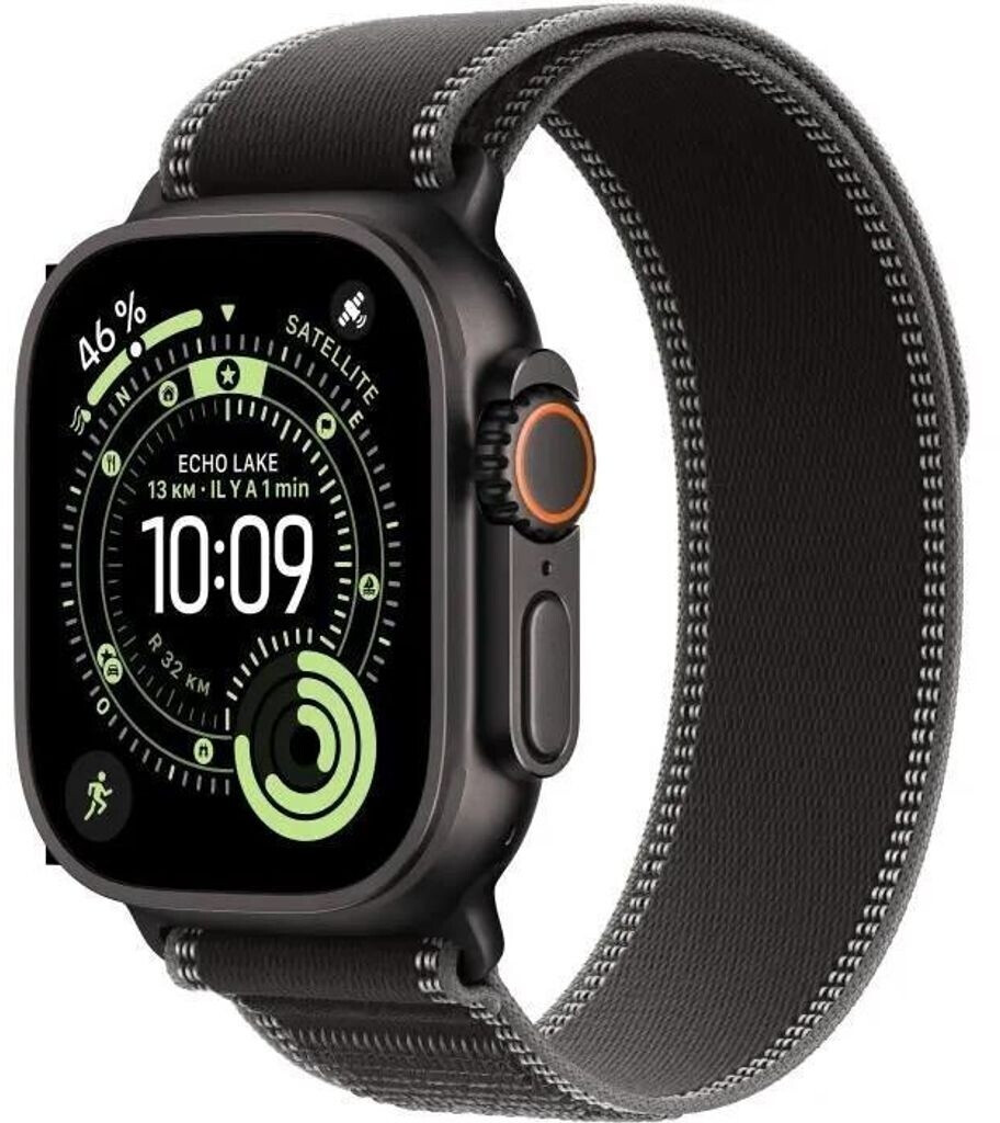 Apple Watch Ultra 3 Schwarz M, 49mm Titangehäuse mit schwarzem Alpine Loop Band (Größe M). | Zustand: Neu