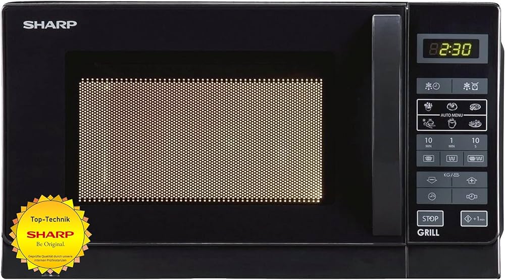 Sharp R642BKW Mikrowelle, Grill-Kompakt-Mikrowellengerät (2-in-1), 20L, 800W, ovp | Zustand: Neu