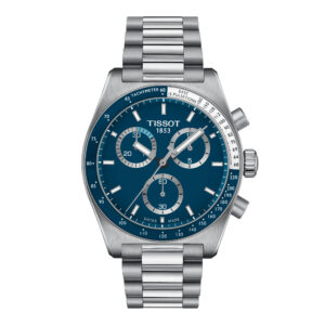 Tissot PR516 Chrono T149417A Blau, 40mm, Quarz, Saphirglas, 10 bar WR, Kratzer an Gehäuse & Band | Zustand: Gut