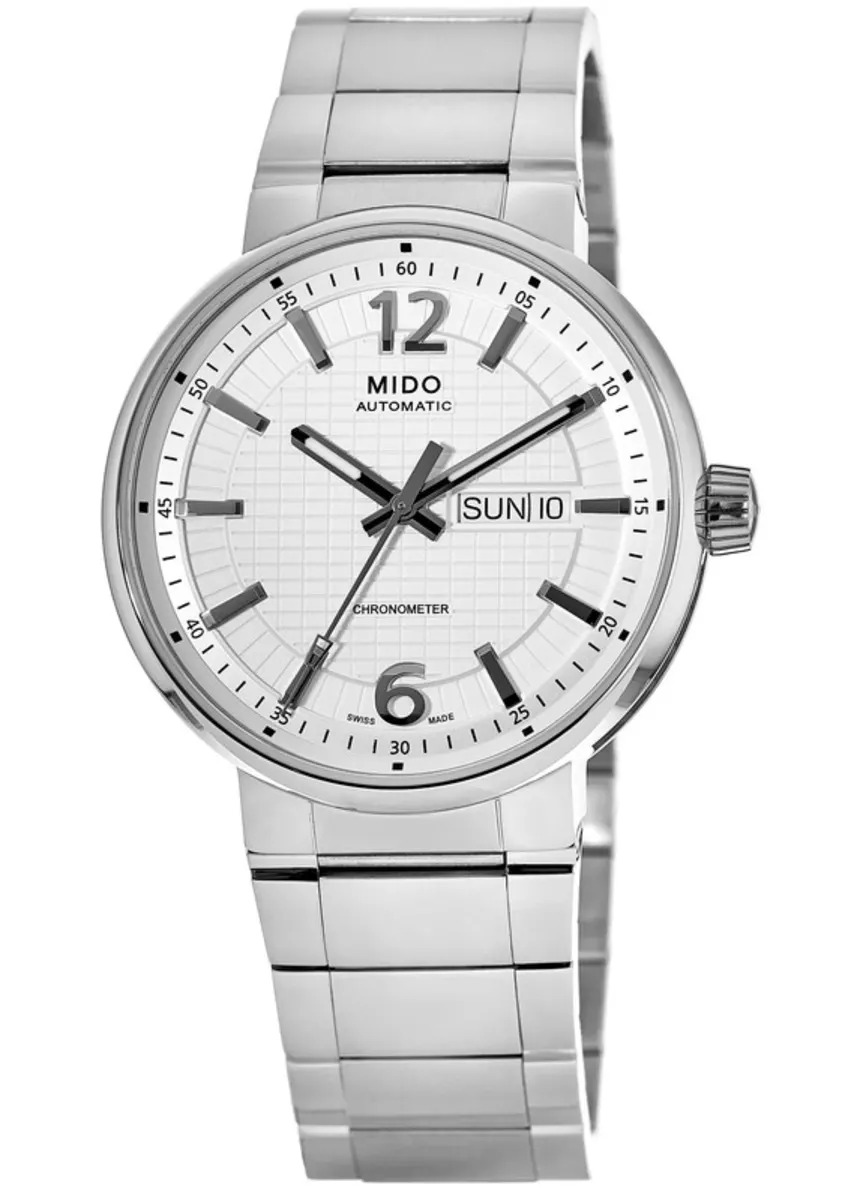 Mido Great Wall Automatik Day Date, Edelstahl Herrenuhr mit Papieren | Zertifikat, COSC Chronometer (oftmals). | Zustand: Sehr Gut