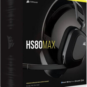 Corsair HS80 Max Wireless Stahlgrau für Playstation / Switch/ PC, Premium Wireless RGB Gaming Headset mit Bluetooth, Dolby Atmos und omnidirektionalem  Mikrofon.  | Zustand: Neu