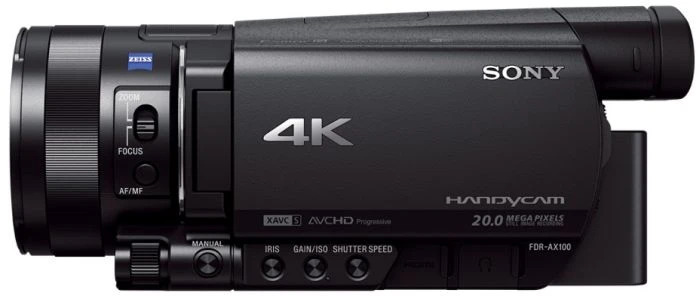 Sony FDR-AX100E 4K Camcorder, Mit Ladegerät, 2 Akkus, Anleitung, Tasche | Zustand: Gut
