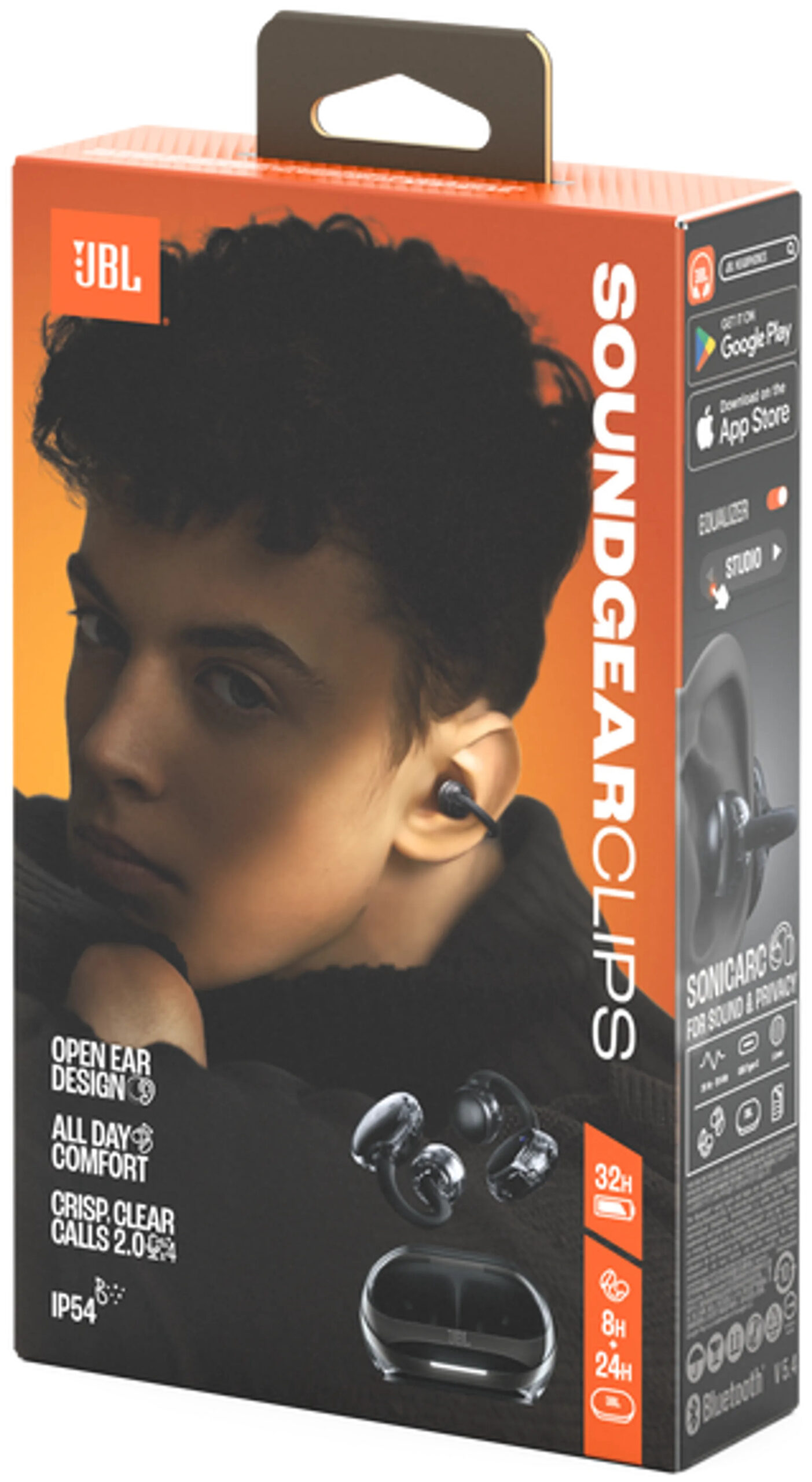 JBL Soundgear Clips, True Wireless Open-Ear Kopfhörer mit IP54, 32h Akkulaufzeit und klaren Anrufen. | Zustand: Neu