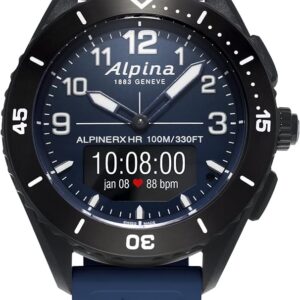 Alpina AlpinerX HR, Blau, 45mm, Smartwatch mit Lade- | USB-Kabel und Verpackung, Herzfrequenzmessung, Saphirglas | Zustand: Sehr Gut