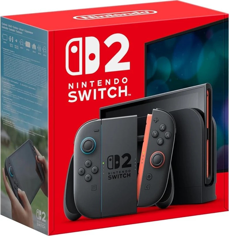 Nintendo Switch 2, Schwarz, NachfoLadegeräter der Hybridkonsole mit größeren Display und neuen Joy-Con 2 Controllern. | Zustand: Neu | Farbe: schwarz
