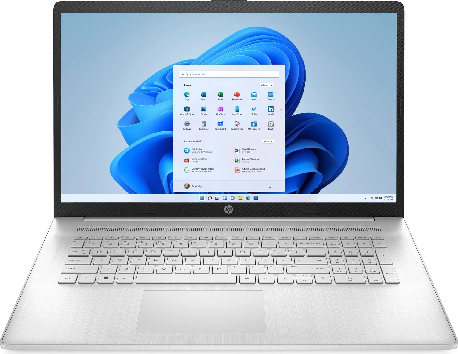 HP Laptop 17-cp2xxx, Ryzen 5, 8GB/512GB, Win11, HP 17,3 Zoll Laptop mit AMD Ryzen 5 7520U, 8GB RAM, 512GB SSD, Win 11, inkl. Ladegerät, Silber. | Zustand: Gut