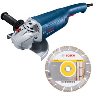 Bosch GWS 20-230 P, Winkelschleifer 2000W, 230mm Scheibe, inkl. Diamantscheibe, OVP | Zustand: Sehr Gut