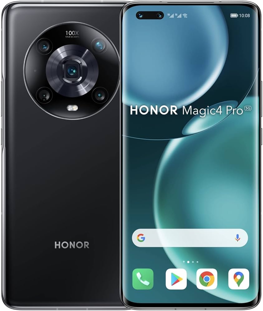 Honor Magic 4 Pro 256GB, Flaggschiff mit Snapdragon 8 Gen 1, 120Hz LTPO OLED und 100W SuperCharge. | SimLock: Frei | Zustand: Sehr Gut | Farbe: schwarz | Akku:
