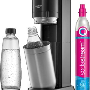 SodaStream DUO Titan, Wassersprudler mit Quick Connect, inkl. 2 Flaschen (Glas | Kunststoff) und Zylinder. | Zustand: Neu