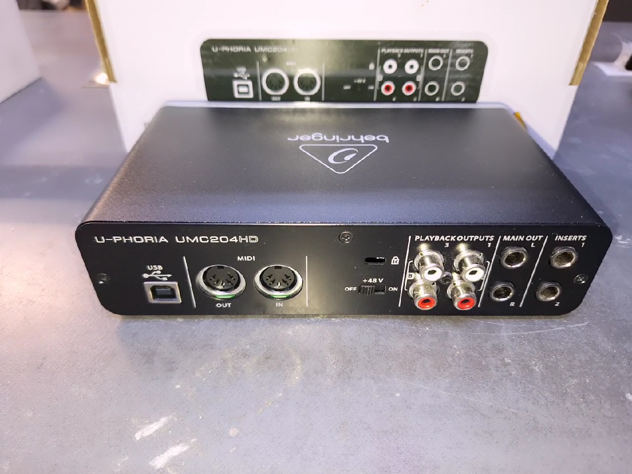 Behringer U-Phoria UMC204HD, 2x4 USB Audio | MIDI Interface, 24-Bit | 192 kHz, Midas Preamps, mit OVP | Zustand: Wie Neu – Bild 5