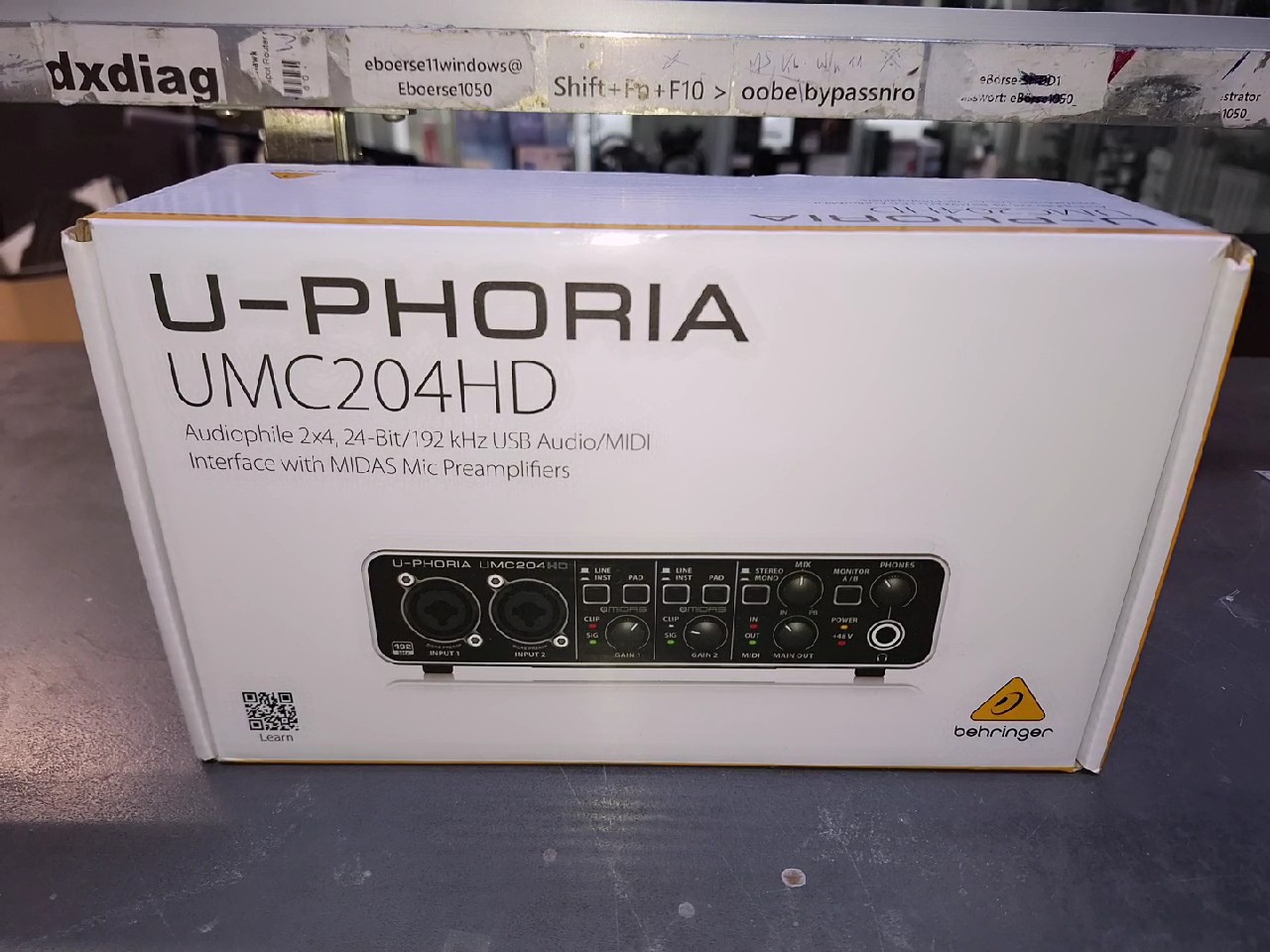 Behringer U-Phoria UMC204HD, 2x4 USB Audio | MIDI Interface, 24-Bit | 192 kHz, Midas Preamps, mit OVP | Zustand: Wie Neu – Bild 7