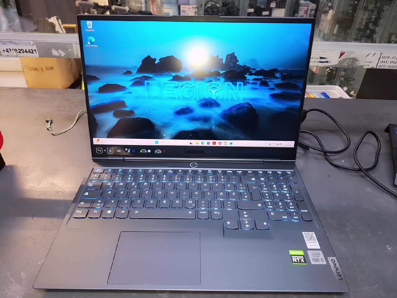 Lenovo Legion Slim 7i 15IMH5 Slate Grey, i9-10980HK, 32GB RAM, 1TB SSD, RTX 2060 Max-Q | Zustand: Sehr Gut – Bild 2