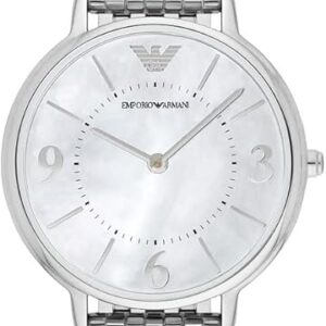 Emporio Armani AR2507 Damen, Quarzuhr mit EdelstahLadegerätehäuse und -armband, weißem Perlmuttzifferblatt, 32mm. OVP, Batterie leer | Zustand: Wie Neu