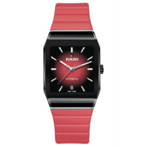Rado Anatom R10201409 Rot, Automatik, schwarzes Keramikgehäuse, rotes Kautschukband, OVP, zertifikat | Zustand: Sehr Gut | Farbe: Orang