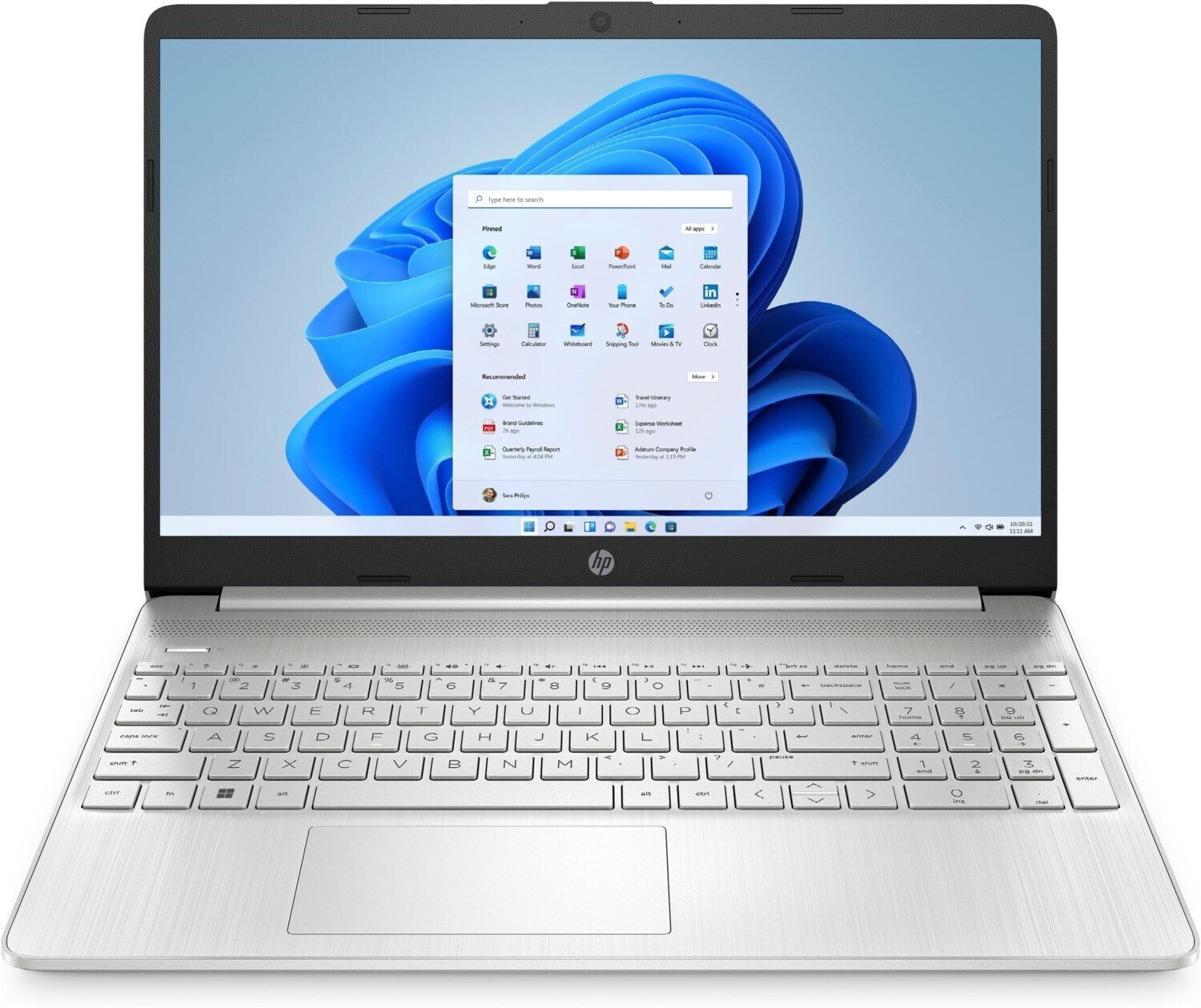 HP 15 Ryzen 5 5500U, 15.6" FHD | 8GB RAM | 512GB SSD | Radeon Graphics | Leichte Kratzer auf dem Deckel | Zustand: Gut