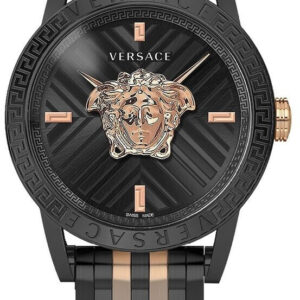 Versace VESN00622 V-Code Herrenuhr 43mm 5ATM, ovp | swiss made, zubehör: original box | Zustand: Sehr Gut | Farbe: schwarz